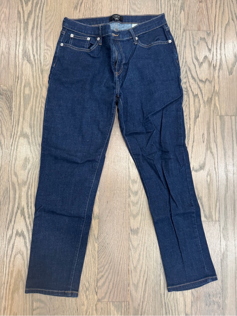 Banana Republic Dark Indigo Slim Straight Girlfriend Jeans Women 29/8 NEW NO TAG